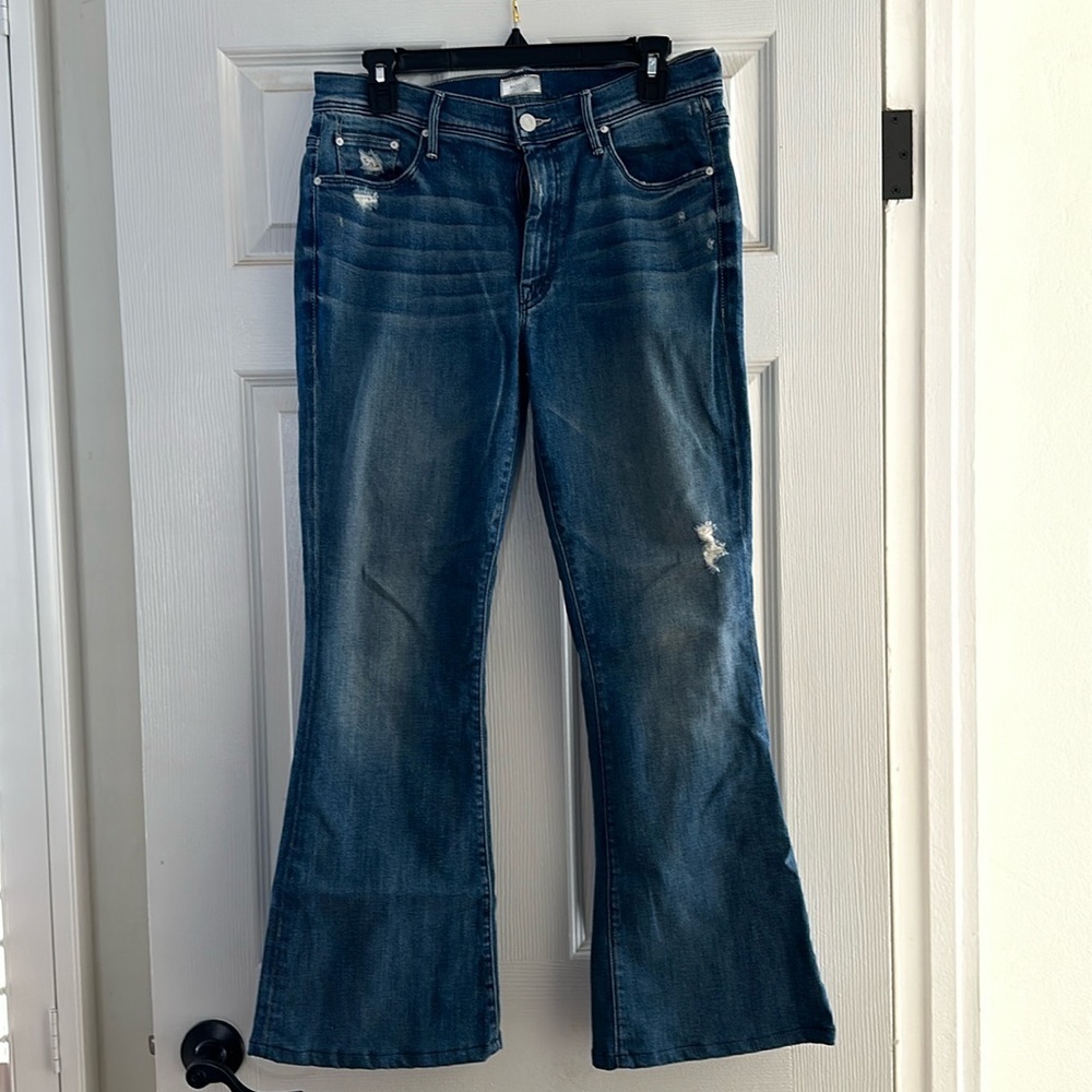 Mother Denim Jeans- The Weekender Fray Graffiti Girl